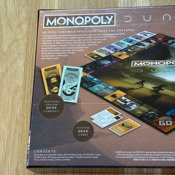 Monopoly DUNE Collectible Board Game Sci-Fi Movie- New, Sealed - Picture 3 of 5